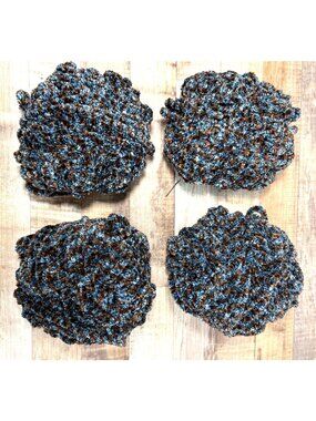 4 Skein of BERNAT Soft Boucle Yarn TEAL TWIST 3 oz skeins